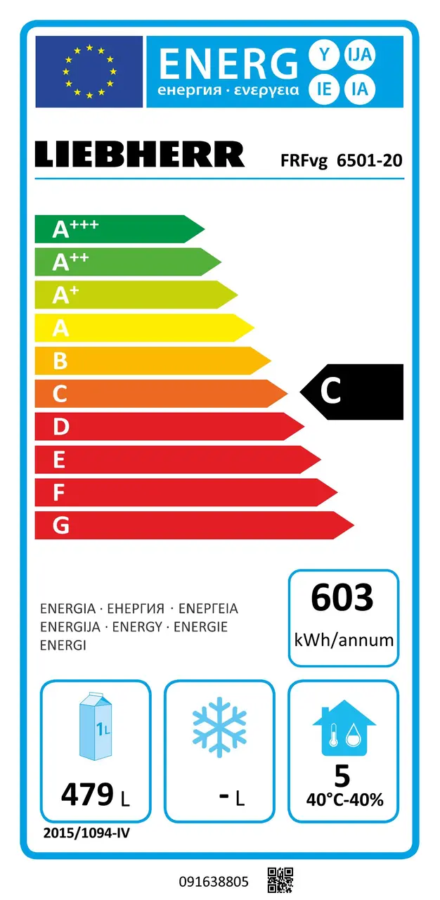 FRFvg 6501 Performance Frigider cu răcire cu aer de circulaţie